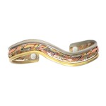 Mardi Gras Copper Bracelet w/Magnets #755